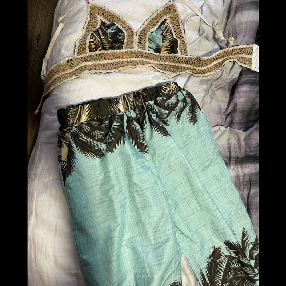 2 piece summer shirt and pants set